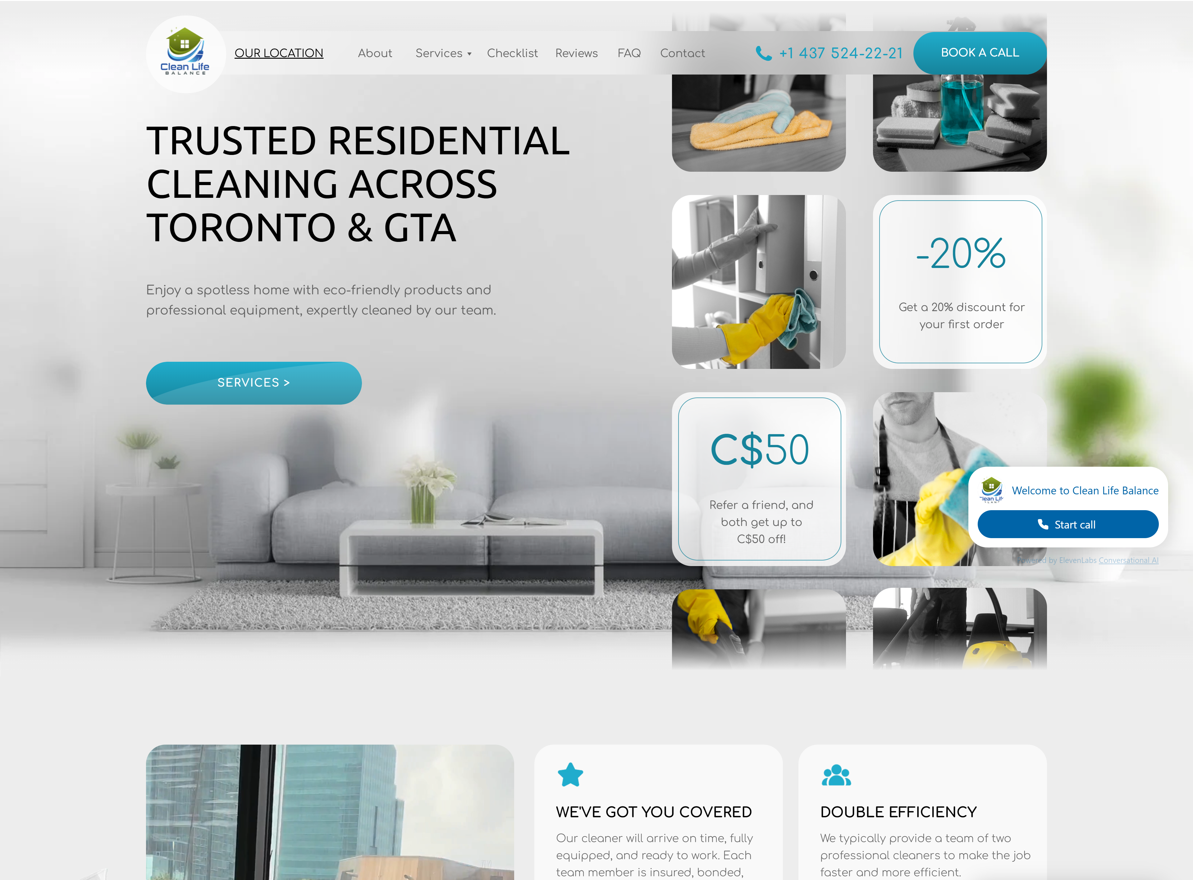 Modern e-commerce website interface with product showcase